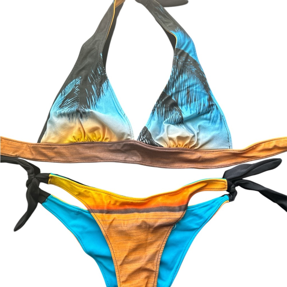 Aaron Chang Tropical Print Bikini Set